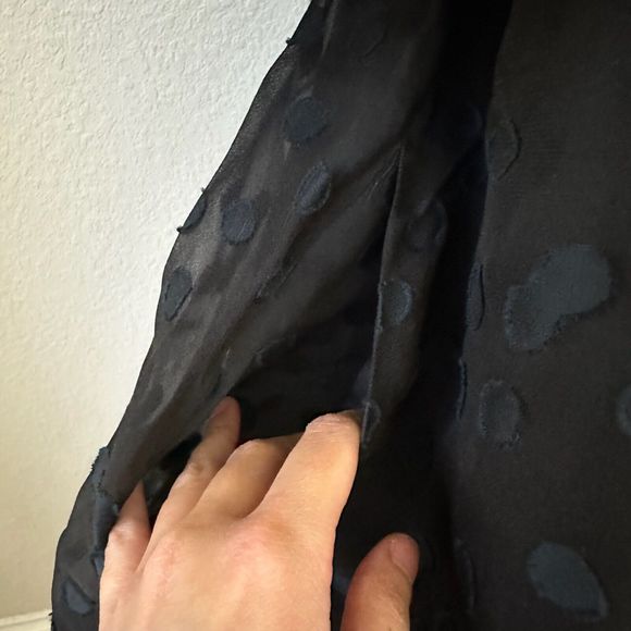 AJE La Piscine Mini Dres Blacks Puff Sleeve Bow Back Party Formal Goth NWT - Picture 11 of 16